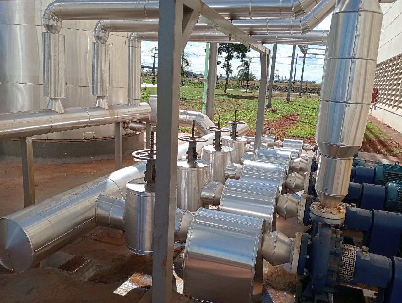 Dutos de alumínio com isolamento térmico industrial